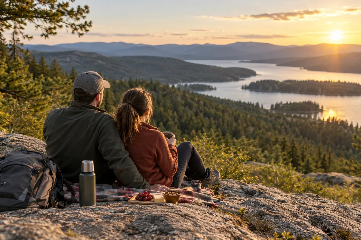 Married couple enjoying a flexible outdoor day and picnic as an experience gift