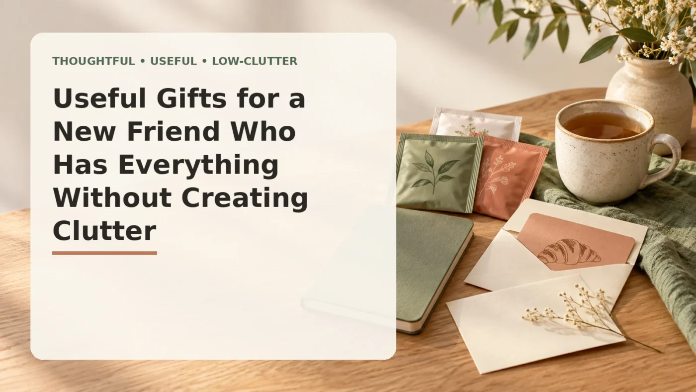 Useful gifts for a new friend who has everything without creating clutter