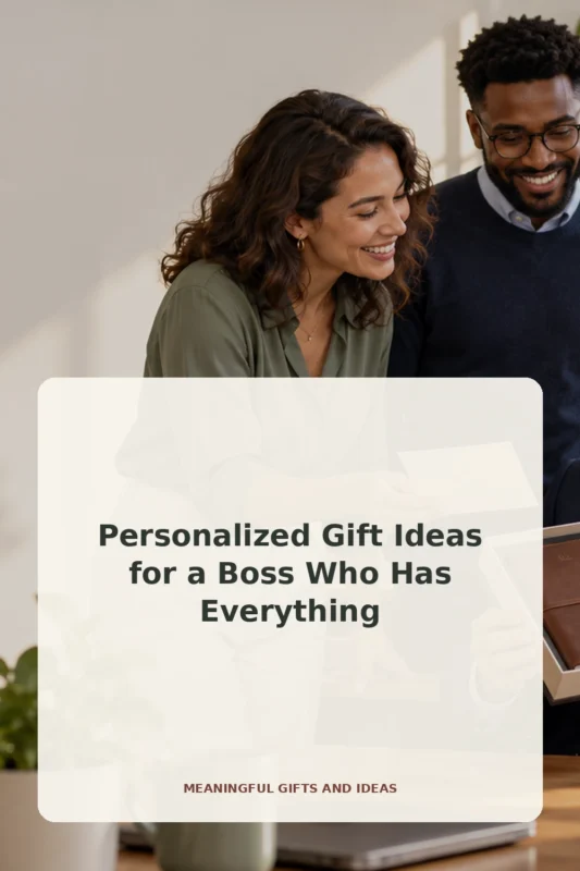 Personalized gift ideas for a boss who has everything Pinterest graphic