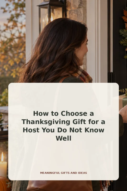 How to choose a Thanksgiving gift for a host you do not know well Pinterest graphic